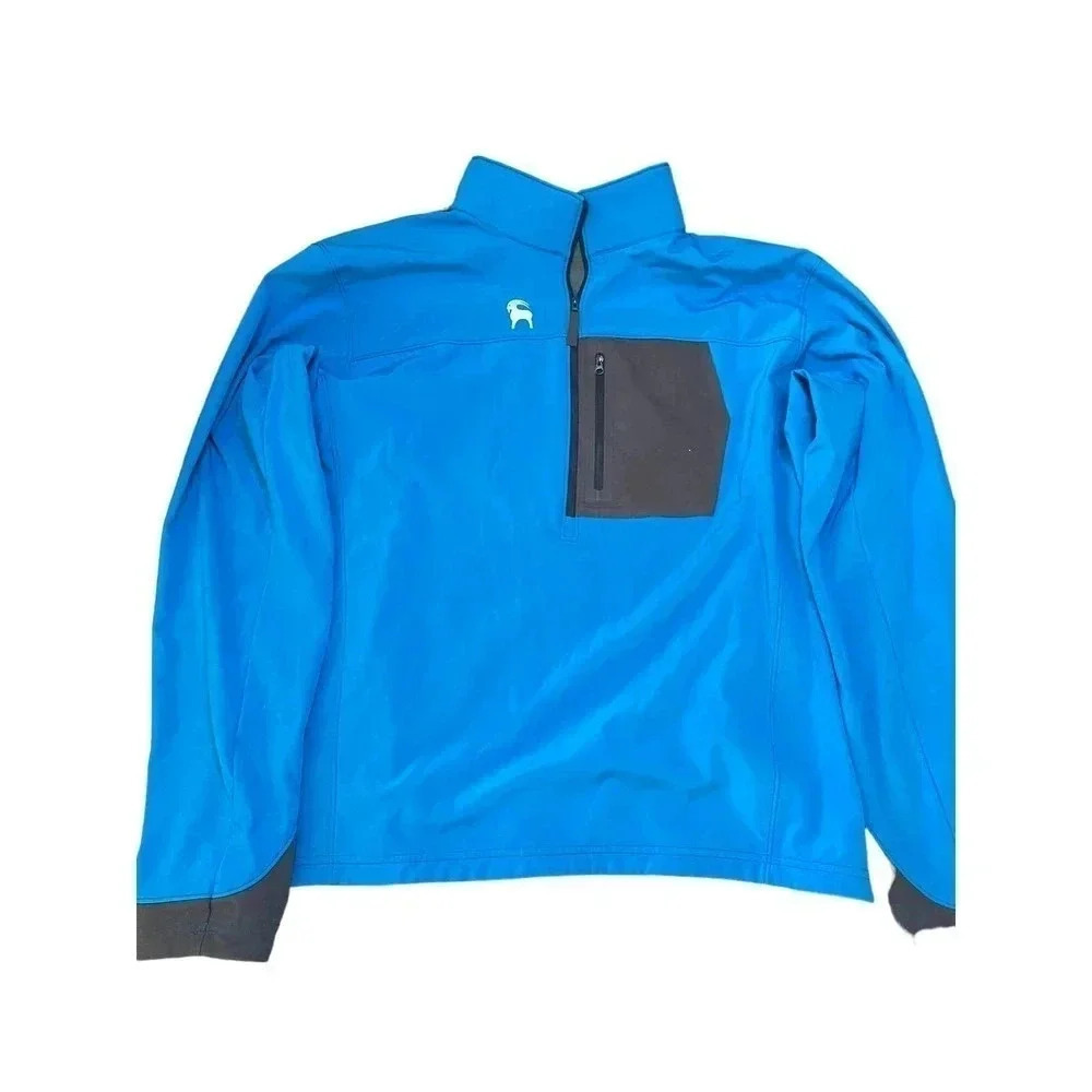 Backcountry Polartec 1/2 Zip Pullover Softshell Sweatshirt Blue Men's‎ Size XXL